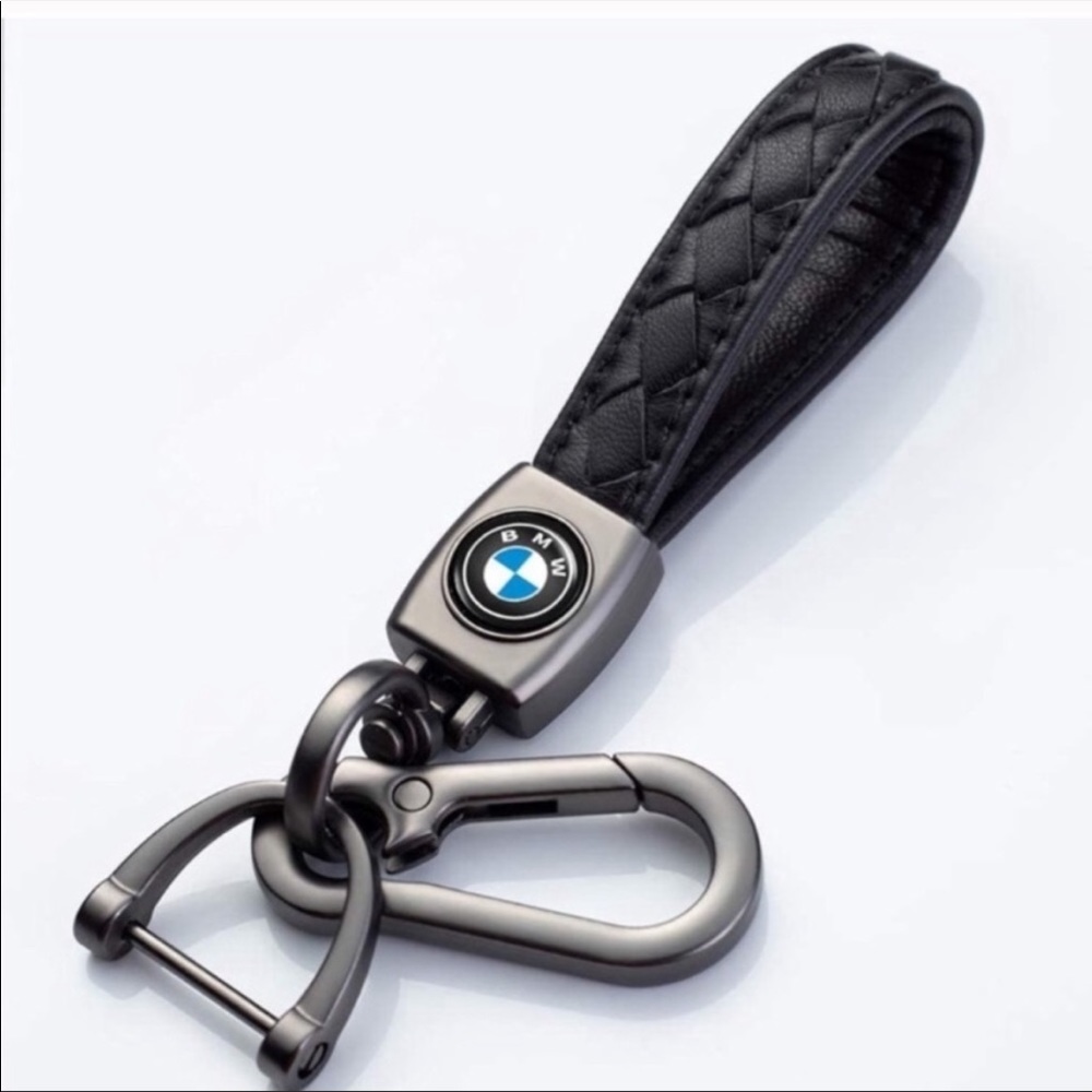 - Genuine Leather Car Logo Keychain Suit For Bmw